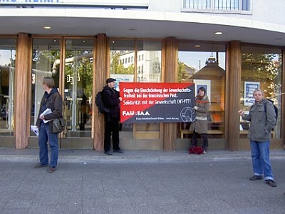 Solikundgebung für die CNT-PTT in Berlin