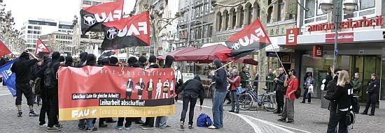 Aktionen gegen Leiharbeit, Niedriglohn und Hartz IV