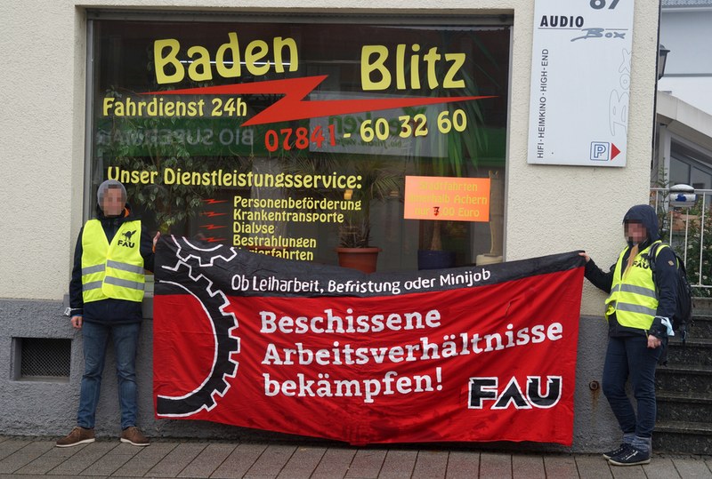 Protestaktion gegen Baden-Blitz in Achern